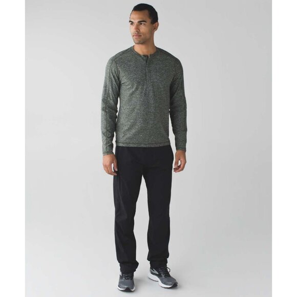 Lululemon Mens Surge Long Sleeve Henley Button Up Casual Athletic T-Shirt Jersey - Picture 11 of 11